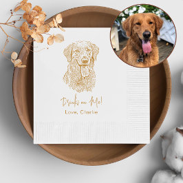 Golden Retriever Dog Personalisiertes Getränk zu m Serviette