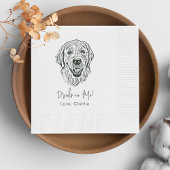 Golden Retriever Dog Personalisiertes Getränk zu m Serviette