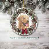 Golden Retriever Dog Pinecone Personalisiertes Kra Keramik Ornament