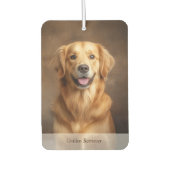 Golden Retriever Dog Portrait Autolufterfrischer (Vorderseite)