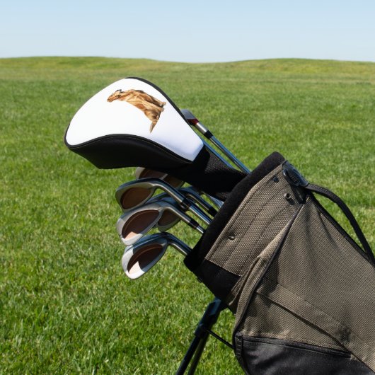 Golden Retriever Dog Portrait - Majestic Pet Illus Golf Headcover (In SItu)