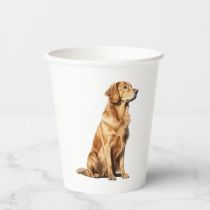 Golden Retriever Dog Portrait - Majestic Pet Illus Pappbecher