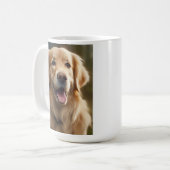 Golden Retriever Dog Portrait Pose Kaffeetasse (Vorderseite Links)