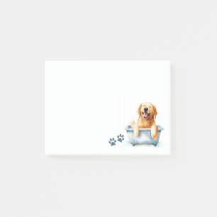 Golden Retriever Dog Post-it Klebezettel