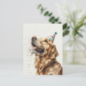 Golden Retriever Dog Postkarte (Stehend Vorderseite)