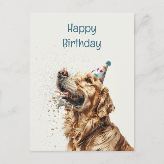 Golden Retriever Dog Postkarte (Vorderseite)