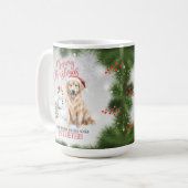 Golden Retriever Dog Pub Weihnachtskaffee Tasse (Vorderseite Links)