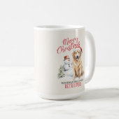 Golden Retriever Dog Pub Weihnachtskaffee Tasse (VorderseiteRechts)