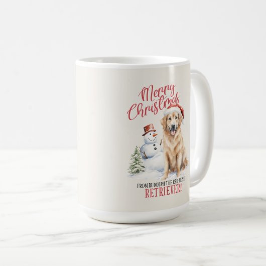 Golden Retriever Dog Pub Weihnachtskaffee Tasse (VorderseiteRechts)