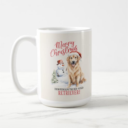 Golden Retriever Dog Pub Weihnachtskaffee Tasse (Links)