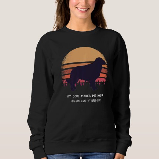 Golden Retriever Dog Retro 7 Sweatshirt (Vorderseite)