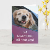 Golden Retriever Dog Safe Travel Adventures Karte (Gelbe Blume)