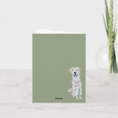 Golden Retriever Dog Sage Vielen Dank Karte (Rückseite)