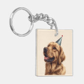 Golden Retriever Dog Schlüsselanhänger (Vorderseite links)