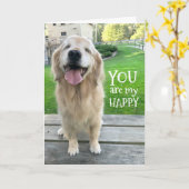 Golden Retriever Dog Sie sind mein Glück Karte (Gelbe Blume)