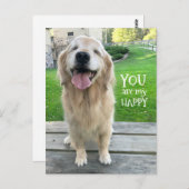 Golden Retriever Dog Sie sind mein Glück Postkarte (Vorne/Hinten)