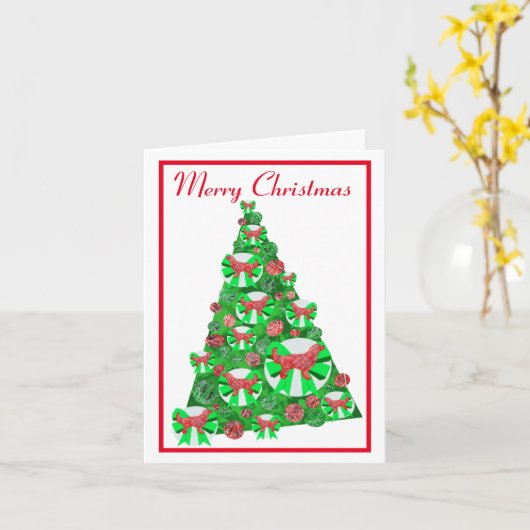 Golden Retriever Dog Silhouette Weihnachtsbaum Karte (Gelbe Blume)