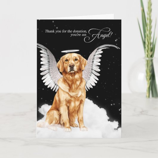 Golden Retriever Dog Spende Dankeskarte (Vorderseite)