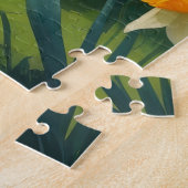 Golden Retriever Dog Spring Blumen Malerei Puzzle (Seite)