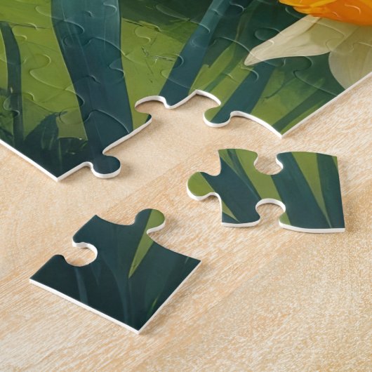 Golden Retriever Dog Spring Blumen Malerei Puzzle (Seite)