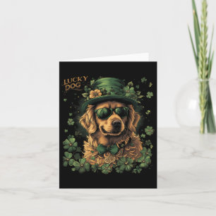 Golden Retriever Dog - St. Patrick's Day Saint Pad Karte