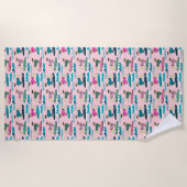 Golden Retriever Dog Surfing Beach Handtuch (Vorderseite)