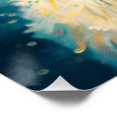 Golden Retriever dog swimming in water 005 Poster (Ecke)