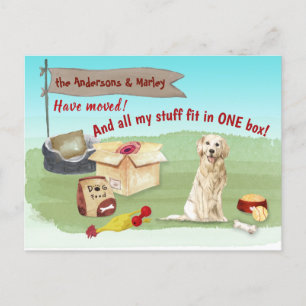 Golden Retriever Dog Toys unsere neue Zuhause Postkarte