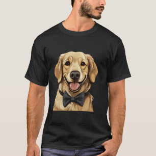 Golden Retriever Dog Tragebow Krawatte Black Neckw T-Shirt