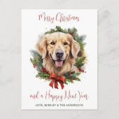 Golden Retriever Dog Trendy Frohe Weihnachten (Vorderseite)