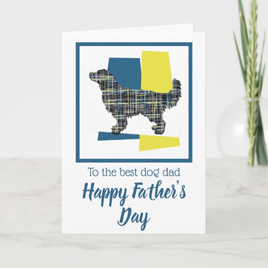 Golden Retriever Dog TriColor Father's Day Card Karte (Vorderseite)