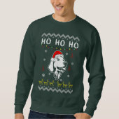Golden Retriever Dog Ugly Christmas Ho HO Ho Ho Sweatshirt (Vorderseite)