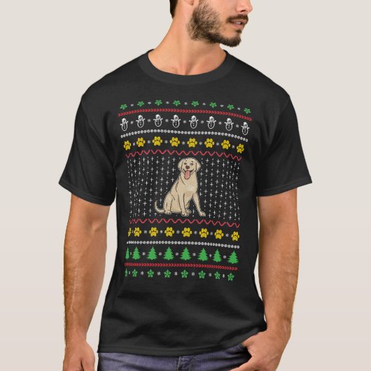 Golden Retriever Dog Ugly Weihnachten Niedlich Gol T-Shirt (Vorderseite)