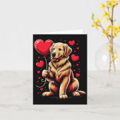Golden Retriever Dog Valentine's Day Dog Owner Karte (Gelbe Blume)