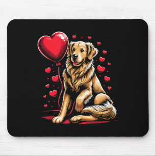 Golden Retriever Dog Valentine's Day Dog Owner Mousepad