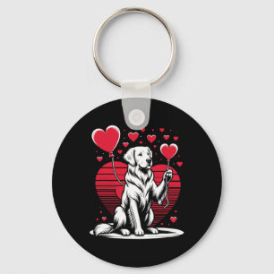 Golden Retriever Dog Valentine's Day Dog Owner Schlüsselanhänger