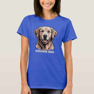 Golden Retriever Dog Vater T - Shirt - Anpassbare 