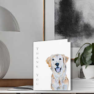 Golden Retriever Dog Vielen Dank Karte