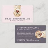 Golden Retriever Dog Visitenkarte (Vorne/Hinten)
