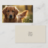 Golden Retriever Dog Visitenkarte (Vorne/Hinten)