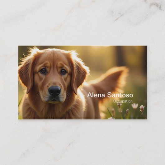 Golden Retriever Dog Visitenkarte (Vorderseite)