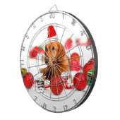 Golden Retriever Dog W Rote Weihnachtsmannmütze We Dartscheibe (Vorderseite rechts)