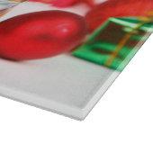 Golden Retriever Dog W Rote Weihnachtsmannmütze We Schneidebrett (Ecke)