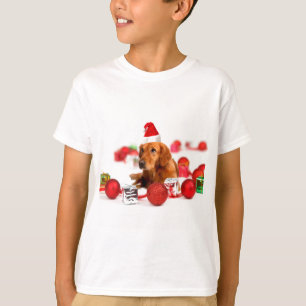 Golden Retriever Dog W Rote Weihnachtsmannmütze We T-Shirt