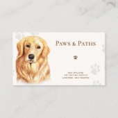 Golden Retriever Dog Walker Pet Sitzen Visitenkarte (Vorderseite)