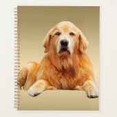 Golden Retriever Dog Water Color Art Malerei Planer (Vorderseite)