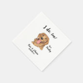 Golden Retriever Dog Wedding Cocktail Napkins Serviette (Ecke)