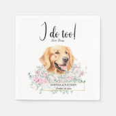Golden Retriever Dog Wedding Cocktail Napkins Serviette (Vorderseite)