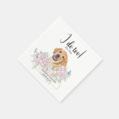 Golden Retriever Dog Wedding Cocktail Napkins Serviette (Ecke)