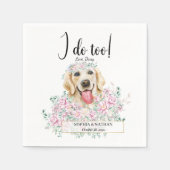 Golden Retriever Dog Wedding Cocktail Napkins Serviette (Vorderseite)